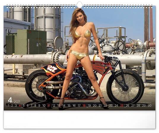 Nástěnný kalendář Girls & Bikes – Jim Gianatsis 2021, 48 × 33 cm | PRESCO.CZ