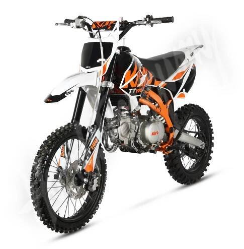 Dětská čtyřtaktní motorka pitbike KAYO TT140, 8.2 kW, 4-taktní, sedlo 85,5cm 17/14| Hamletovygumy