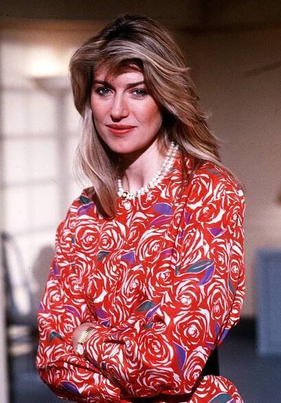 Portrait of Selina Scott, a television presenter.
