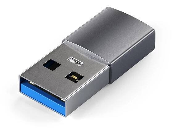 Redukce Satechi USB-C/USB 3.0 šedá barva
