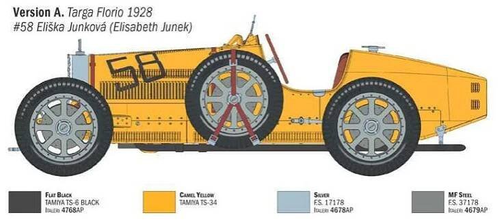 Italeri Bugatti Type 35B Targa Florio '28/Monaco GP '30 1:12