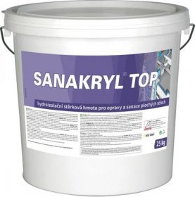 Sanakryl Top hydroizolační barva na střechy, šedý, 25 kg - shopcom.cz