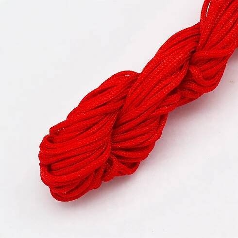 Nylonová Šňůrka, Na Výroba Šperků, Červená, 2mm, 12m/šňůrka EAN (GTIN) 5905691029970