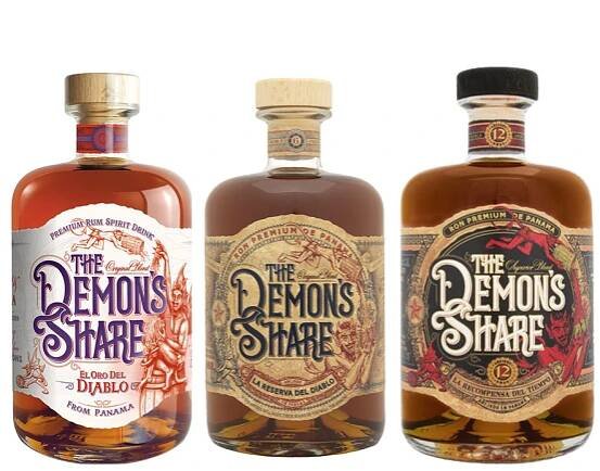 The Demons Share Rum 12 Y.O., GIFT + The Demons Share + The Demons Share El Oro del Diablo