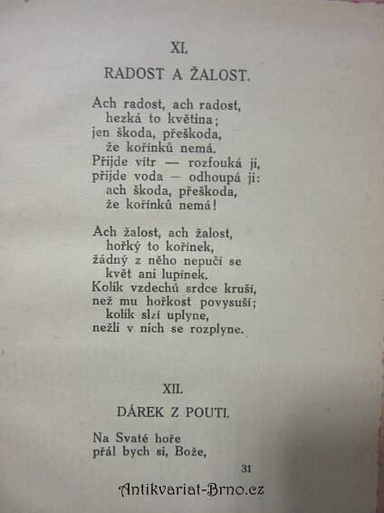 ! nevím!! Ohlas písní českých, 1924