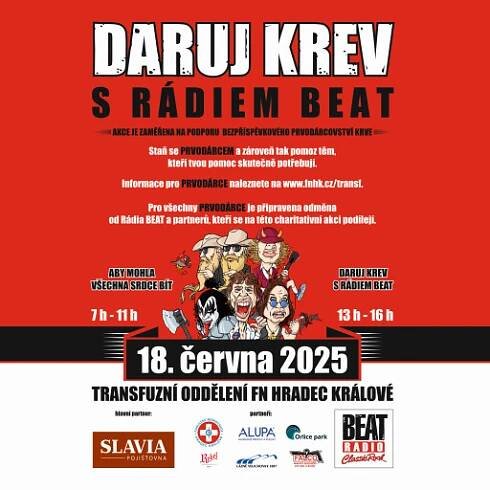 Hledáme nové dárce na akci Daruj krev s Rádiem Beat | Fakultní nemocnice Hradec Králové