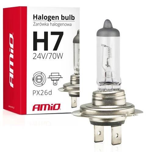 Amio 01252 - Halogenová žárovka H7 24V 70W UV filter (E8)