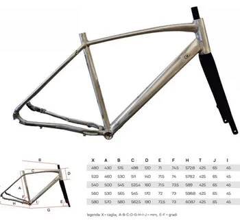 rám kola Rám Alu Gravel - Cyklokrosový + karbonová vidlice, pro kotoučové brzdy - velikost 50cm