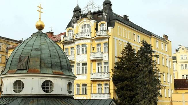 Secesní lázeňský dům v Mariánských Lázních.