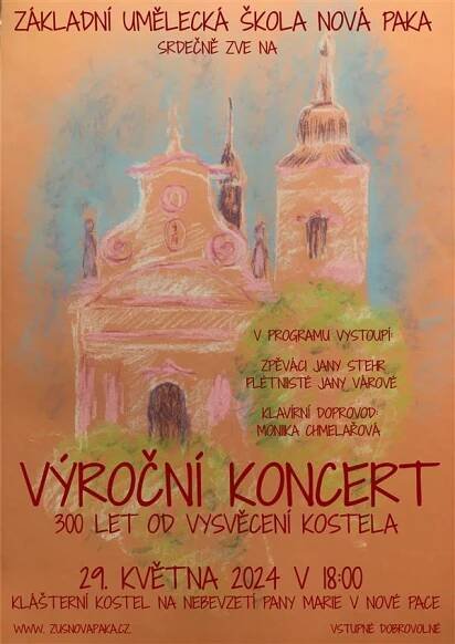 Výroční koncert - 300. let od vysvěcení kostela