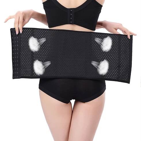 Formování postavy - Břišní stahovací pás s korzetovými kosticemi 29 cm - černý