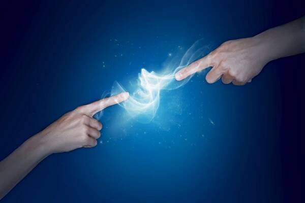 Two Fingers Touching and Creating Electricity Stock Photo - Image of fingers, ethnicity: 33809974