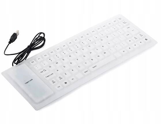 Verk 06179_B Flexibilní silikonová klávesnice k PC bílá - 06179_B - Priceorcan.cz