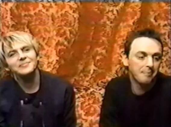Nick Rhodes and Stephen Duffy as The Devils Nick smiling