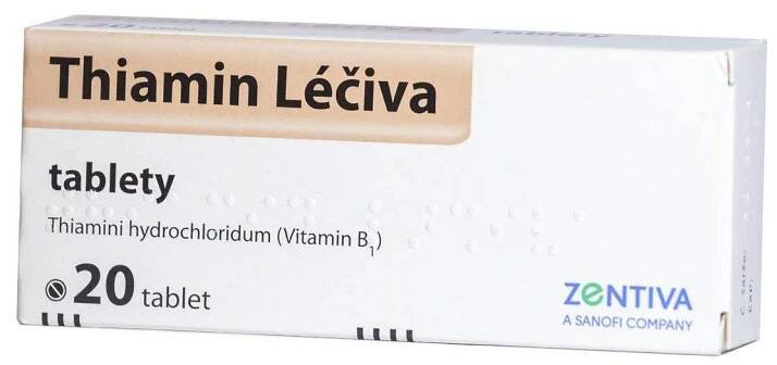 THIAMIN LÉČIVA 50MG neobalené tablety 20 - skladem