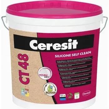 Silikonová Barva Ceresit CT 48, bílá, bez zanášení, 15 l