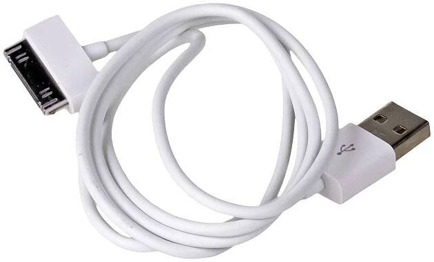 Akyga USB kabel USB-A zástrčka, Apple 30pol. zástrčka 1.00 m bílá AK-USB-08 : Půhy.cz