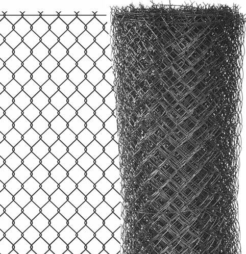 Čtyřhranné pletivo plotové poplastované s napínacím drátem antracit 2,5 x 50 mm 1,5 x 15 m
