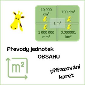 Převody jednotek - OBSAH - přiřazování kartiček - Fyzika | UčiteléUčitelům.cz