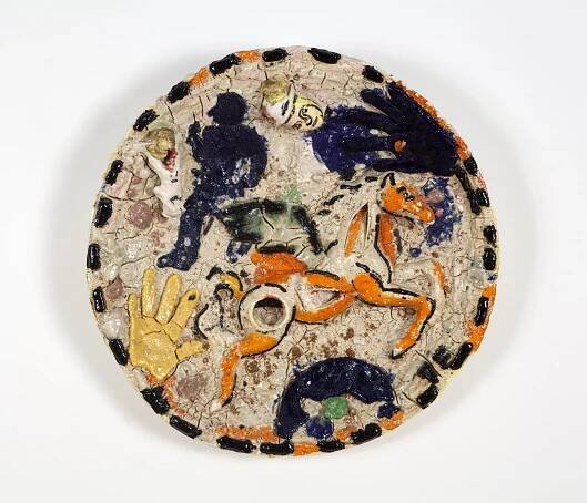 Untitled (Plate), 1983, ceramic, 25 inch diameter