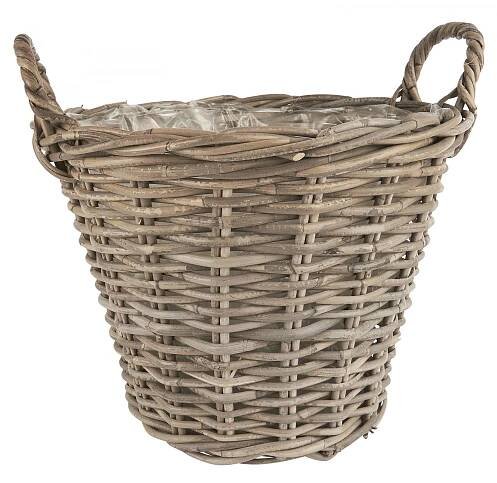 PROUTĚNÝ KOŠ RATTAN KVĚTINÁČ OBAL 20 L – IDEÁLNÍ PRO ROSTLINY A STROMKY