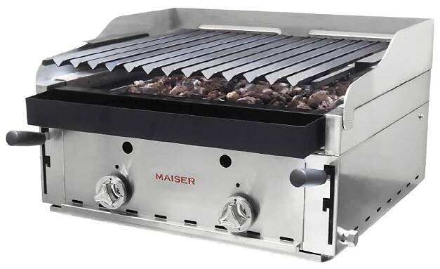 Barbacoa a gas con parrilla elevable y peto Maiser B-60+M