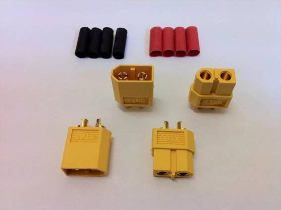 Fusion FS-XT60/02 XT60 Connector Set w/HS 2 pairs