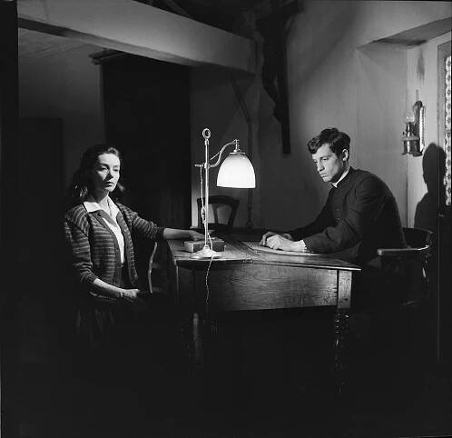 "Léon Morin, Priest" by Jean-Pierre Melville. Emmanuelle Riva and Jean-Paul Belmondo. France, 24 January 1961.