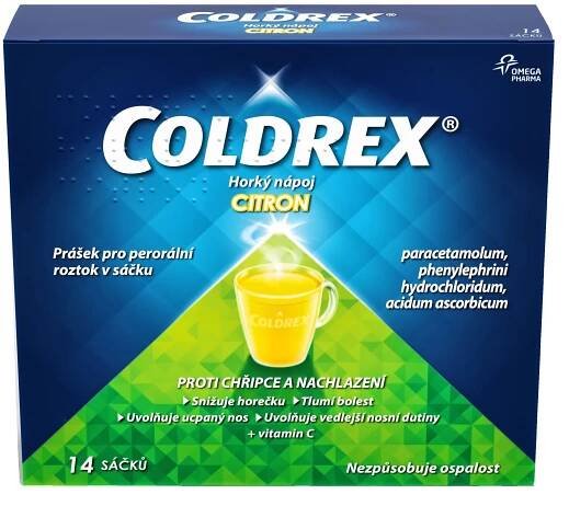 Coldrex Horký nápoj Citron 14 sáčků
