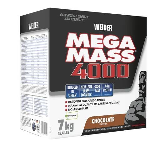 Mega Mass 4000 - Weider 7000 g - Schokolade