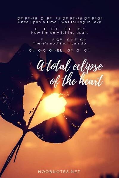 Total Eclipse of the Heart - Bonnie Tyler - music notes for newbies