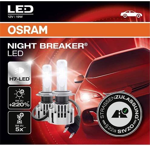 OSRAM 64210DWNB LED svítidlo Night Breaker® LED H7 19 W 12 V : Půhy.cz