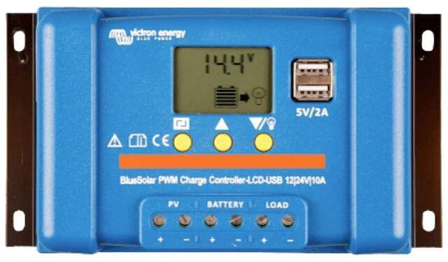 Victron Energy Blue-Solar PWM-LCD&USB solární regulátor nabíjení PWM 12 V, 24 V 20 A