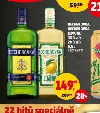 Penny Market Becherovka, becherovka lemond nabídka
