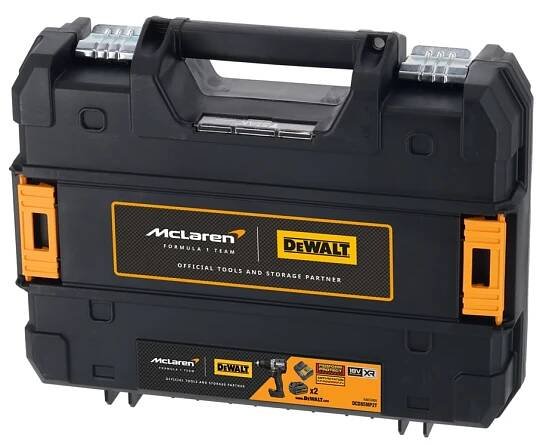 Aku vrtací šroubovák s příklepem DeWALT DCD85MP2T-QW McLAREN, 2x 5,0 Ah 18V