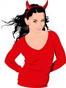 Clipart Illustration of a Sexy Devil Girl - Clip Art Library