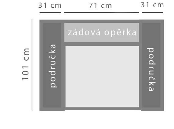 Křeslo BOLZANO A1A | 133 cm | EXKLUZIVNÍ | Nábytek Akrim | Váš spolehlivý dodavatel nábytku