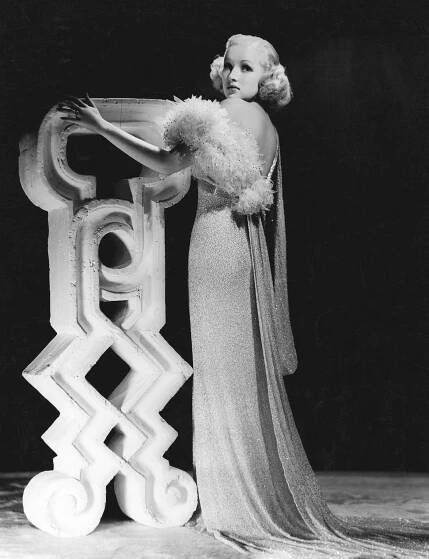 Betty Grable Wearing A Beaded Chiffon Evening Gown Designed By Edith Head For The 1937 Musical 'This Way Please'