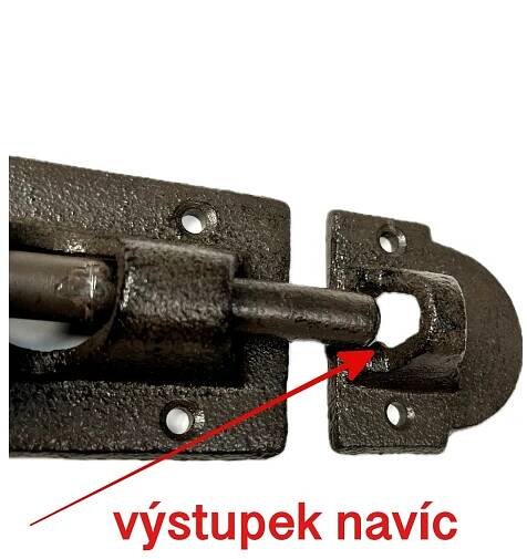Litinová petlice na vrata - vyřazeno