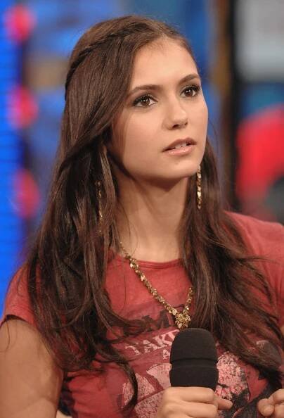 Nina Dobrev – Hair, Cheek, Skin, Microphone, Lip, Chin, H…