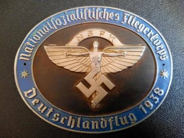 REICH znamení-štít DEUTSCHLAND FLUG 1938