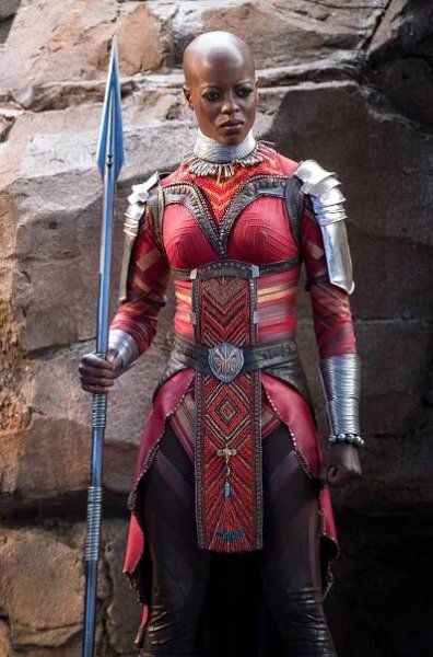 Florence Kasumba in the film Black Panther as Ayo