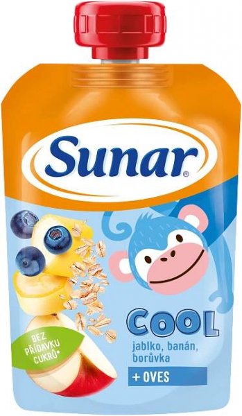 Ovocná kapsička Cool borůvka, banán, ovesné vločky