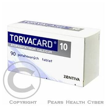 TORVACARD 10  90X10MG Potahované tablety (Léky na předpis)
