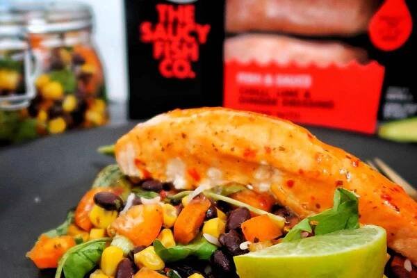 Salmon with Chilli, Lime & Ginger and a Zesty Mexican Bean Salad_05
