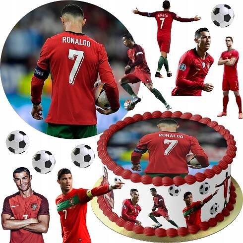 MEGA SADA XXL OPLATEK NA DORT FOTBALISTA CRISTIANO RONALDO + DÁREK TEXT