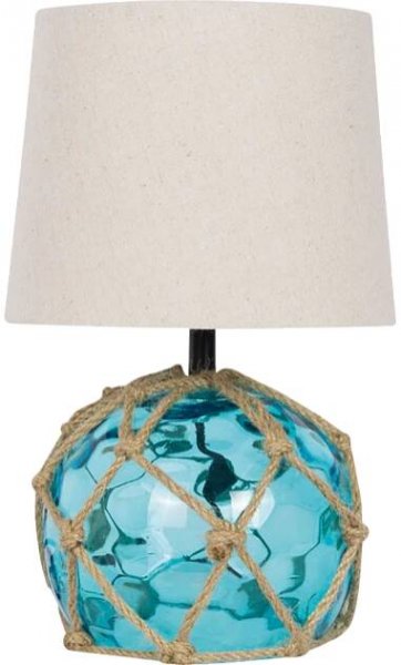 Blue Glass Buoy Bedside Lamp, Small – Sutton House Interiors