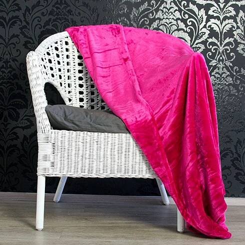 Mikroflanelová deka Premium Bed - Růžová