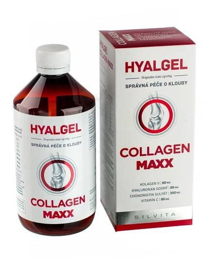 Silvita HYALGEL COLLAGEN MAXX tekutý prípravok s pomarančovou príchuťou 500 ml