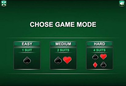Spider Solitaire Suits & Game Difficulty Select Screenshot.